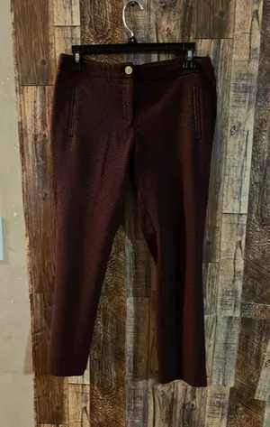 Ann Taylor Ann Klein Women's Trousers Dark Purple Ann Klein waist 15 inches inseam 24 rise10 purple thumbnail 1