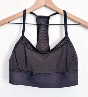 Lululemon Black Racerback Mesh Sports Bra thumbnail 1