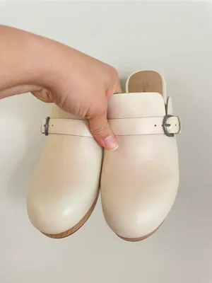 Madewell‎ Bone The Monique Buckle Clog Size 7.5 thumbnail 8