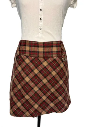 Exact Change Mini Skirt | Plaid Wool Blend Y2K thumbnail 1