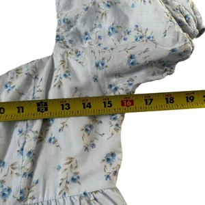 Altar'd State Blue Floral Lined Mini Babydoll Dress Women's Size Medium | 74-26 thumbnail 6