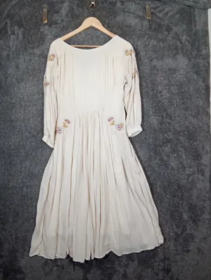 Free People Day Glow Embroidered Babydoll Dress Ivory Floral Boho Peasant thumbnail 7