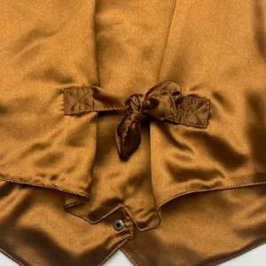 Northwest Territory size large leather embroidered vest Gold retro 90s grandpa thumbnail 10
