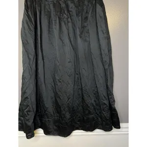 Future Collective Skirt Womens 2 Black Satin Pleated Waist Maxi Lined Full thumbnail 8