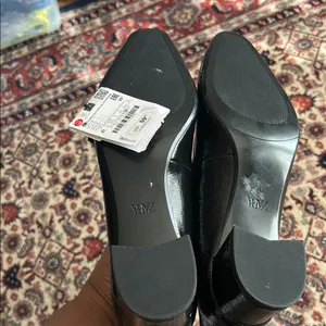 Zara Black Patent Leather Women's Shoes thumbnail 4