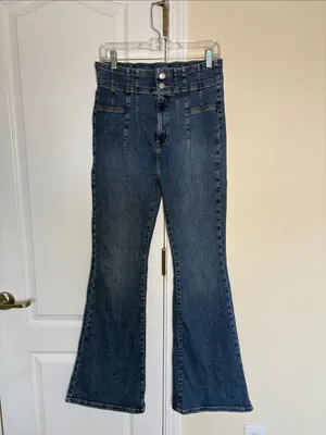 Free People We The Free Jayde Flare Jeans- Size 31 thumbnail 3