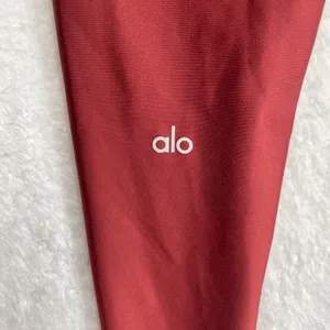ALO High Waist Airbrush Leggings XS Extra Small Red Burgundy Athleisure Pants thumbnail 7