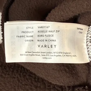 Varley Roselle Half Zip Fleece Pullover Sweater Dark Truffle Size Small thumbnail 7