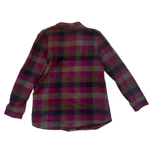 Blair Plaid Flannel Tunic Top Embroidered Pink Brown Green Womens S Fall‎ Blouse thumbnail 6