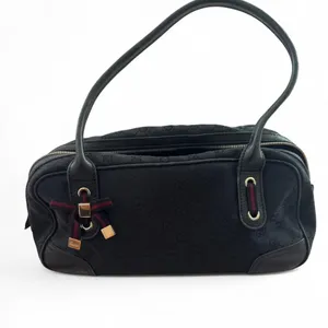 GUCCI Princy GG Canvas Leather Mini Boston Bag Black thumbnail 2