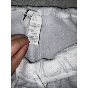 missguided wide leg sweatpants foldover waist band m Ash Heather Gray thumbnail 5