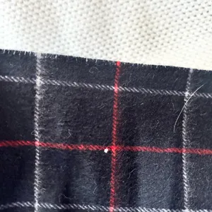 Burberry Vintage Blue Red White Nova Check Plaid Grid Cashmere Long Fringe Scarf thumbnail 7