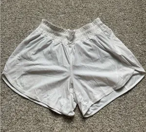 Lululemon Hotty Hot 4" White Shorts thumbnail 1