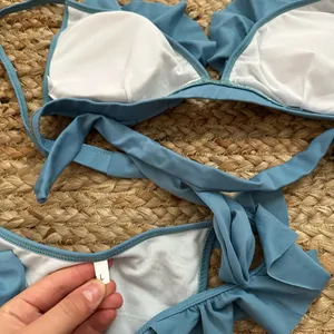 BLUE RUFFLE BIKINI SET Size L thumbnail 3