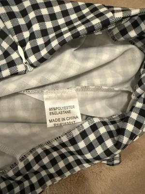 Iggy Princess Polly Gingham Pants Black White thumbnail 6