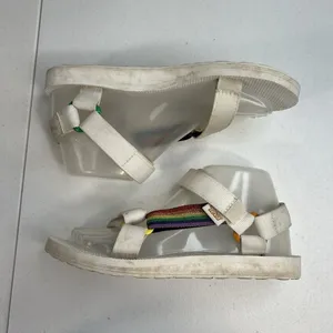 Teva‎ Size 7 Sandals Original Universal Pride White Rainbow 1125890 Adjustable thumbnail 4