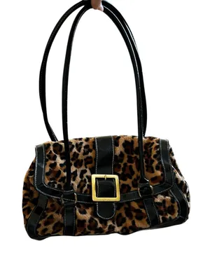 Vintage apt. 9 Animal Print Faux Leather Shoulder Bag Y2K Edgy Coquette thumbnail 1