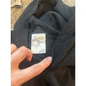 OFFLINE by Aerie Throwback Cropped Hoodie Black Cotton Blend‎ Sweatshirt Medium thumbnail 8