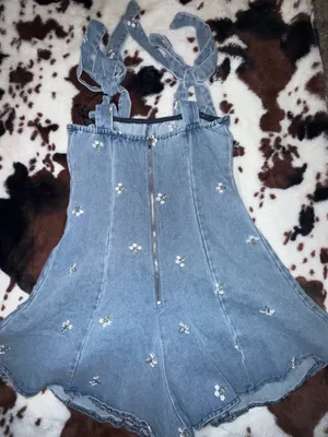 Lime Lush denim Romper Blue thumbnail 3