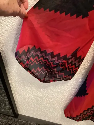 Wrangler Red and Black Zigzag Mini Dress thumbnail 4