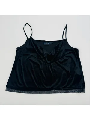 Maeve Halsey Camisole Black Velvet Cowl Neck Tank Top Size XL thumbnail 4