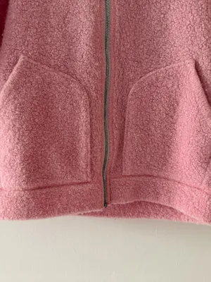 Lululemon So Sherpa Hooded Jacket in Heathered Pink Haze Size 2 Full Zip thumbnail 4