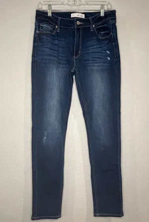 KanCan stretch mid rise skinny jeans minor distressing 11/29 thumbnail 2