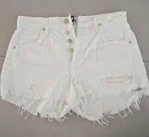 Agolde White Frayed Jean Shorts Size 25 thumbnail 1