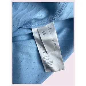 Free People Sunday Market NWT Ribbed Seashell Tank Blue Large thumbnail 4