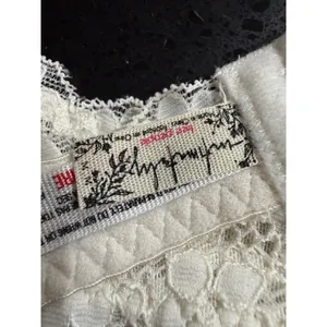 Intimately Free People Cream‎ Floral Lace Halter Bralette Ivory Medium M thumbnail 4