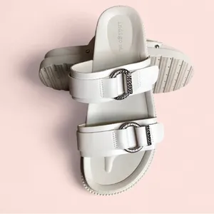 Indigo rd Women's Cream Double-Buckle Slide Sandals Size 8.5 EUC thumbnail 3