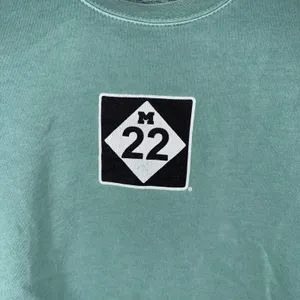 M22 Michigan Sweatshirt‎ Crewneck Long Sleeve Pullover Green Women's Small thumbnail 2