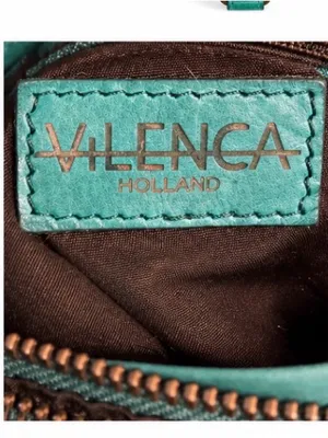 Vilenca Holland Teal Woven Leather Crossbody Bag Boho Turquoise Purse thumbnail 6