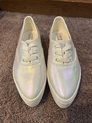 Keds point platform sneaker in rainbow iridescent NWOT thumbnail 8