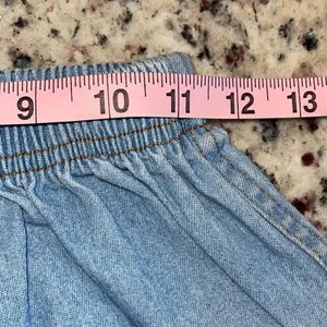 Sunbelt Denim Jeans Vintage Floral Hand painted Pull On Light Wash Mom Trend Med thumbnail 6