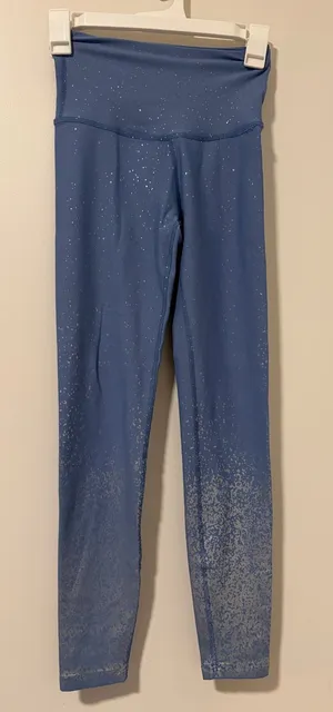 Beyond Yoga Baby Blue Silver Sparkly Leggings thumbnail 1