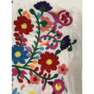 YZXDORWJ Top Womens 3XL Mexican Floral Embroidered Peasant Festival Boho #CCC1-1 thumbnail 4
