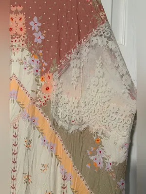 Free People Vienne Tee Lace Floral‎ Tunic Top Fairy Whimsical Floral Boho Hippie thumbnail 6