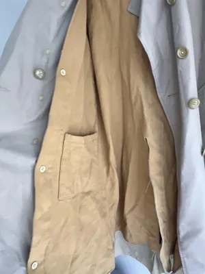 vintage Sears Fashions double button trench coat in beige 1970’s Women’s Sz L thumbnail 11