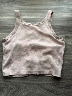 PINK Victoria’s Secret Light Pink Ribbed Crop Tank Top thumbnail 5
