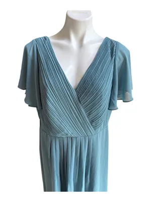 Ever Pretty Pleated Chiffon Dress Blue 1XL NWT thumbnail 5