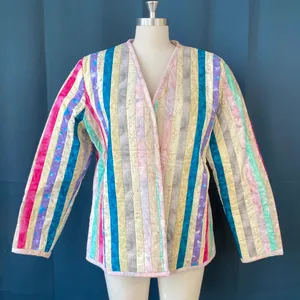 Vintage 80s/90s Quilted Patchwork Jacket Multiple Size M thumbnail 2