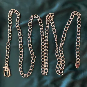 Silver Y2K Plus Size Chain Buckle Waist Belt, Fits Up to 71 Inches, X7GA1410 thumbnail 2