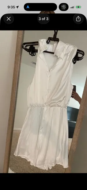 Amazon White Satin Romper thumbnail 3