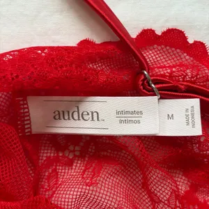 Auden Red Floral Lace Chemise Nightgown Sheer Adjustable Straps Medium NWT thumbnail 8