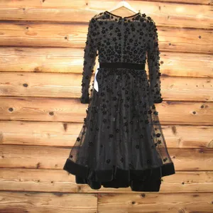 Mac Duggal Embellished Illusion Fit & Flare Dress 67007 Black thumbnail 11