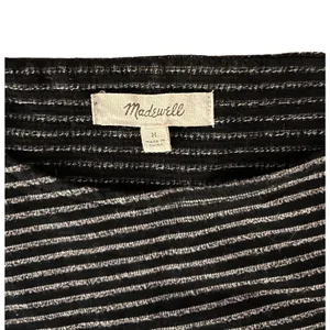 Madewell Black Striped Crossover‎ Tank 100% Cotton Medium Minimalist Casual EUC thumbnail 4