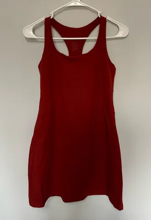 Girlfriend Collective Orange Sleeveless Exercise Dress thumbnail 1
