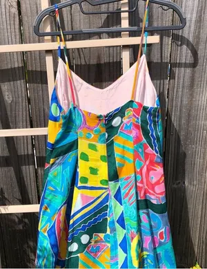 Ralph Lauren Abstract Silk Print Sundress S thumbnail 5