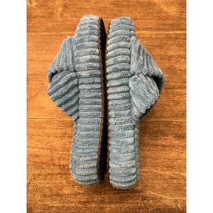 NEW FREE PEOPLE TEO DAYS IN IBIZA TERRY SLIDES ~ cerulean blue Size 11‎ thumbnail 2
